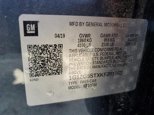 Photo 12 VIN: 1G1ZG5STXKF201968 - CHEVROLET MALIBU 