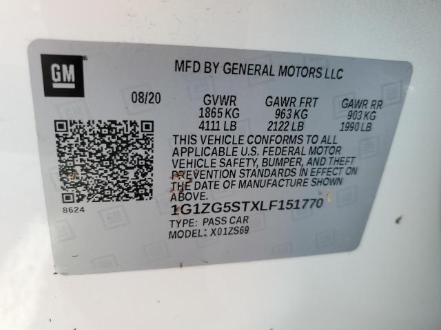 Photo 9 VIN: 1G1ZG5STXLF151770 - CHEVROLET MALIBU RS 