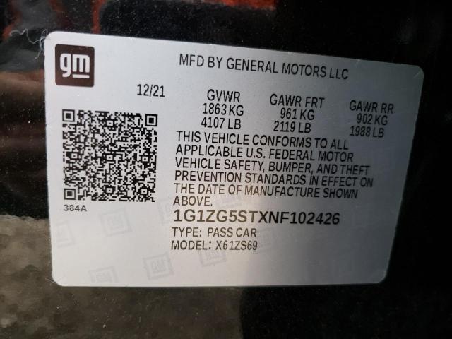 Photo 9 VIN: 1G1ZG5STXNF102426 - CHEVROLET MALIBU RS 