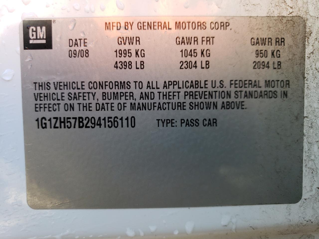 Photo 11 VIN: 1G1ZH57B294156110 - CHEVROLET MALIBU 