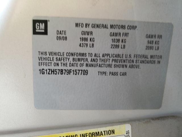 Photo 11 VIN: 1G1ZH57B79F157709 - CHEVROLET MALIBU 1LT 