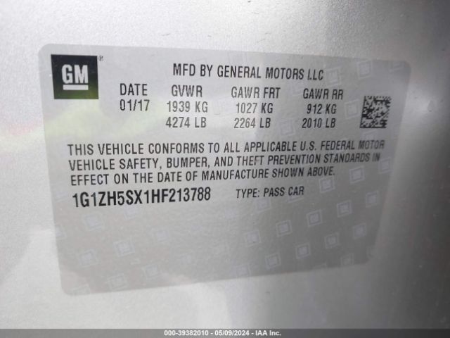 Photo 8 VIN: 1G1ZH5SX1HF213788 - CHEVROLET MALIBU 