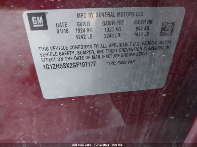 Photo 8 VIN: 1G1ZH5SX2GF197177 - CHEVROLET MALIBU 