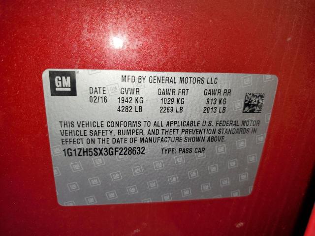 Photo 11 VIN: 1G1ZH5SX3GF228632 - CHEVROLET MALIBU PRE 