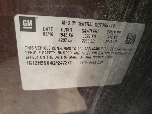 Photo 9 VIN: 1G1ZH5SX4GF247271 - CHEVROLET MALIBU PRE 