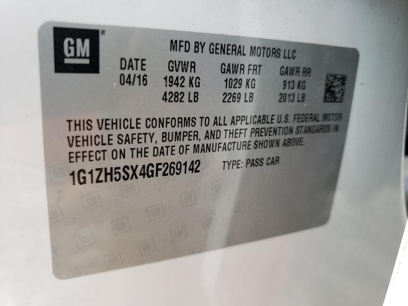 Photo 9 VIN: 1G1ZH5SX4GF269142 - CHEVROLET MALIBU PRE 