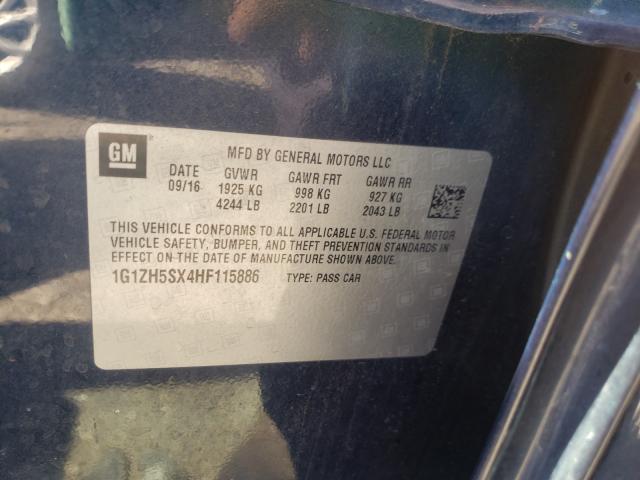 Photo 9 VIN: 1G1ZH5SX4HF115886 - CHEVROLET MALIBU PRE 