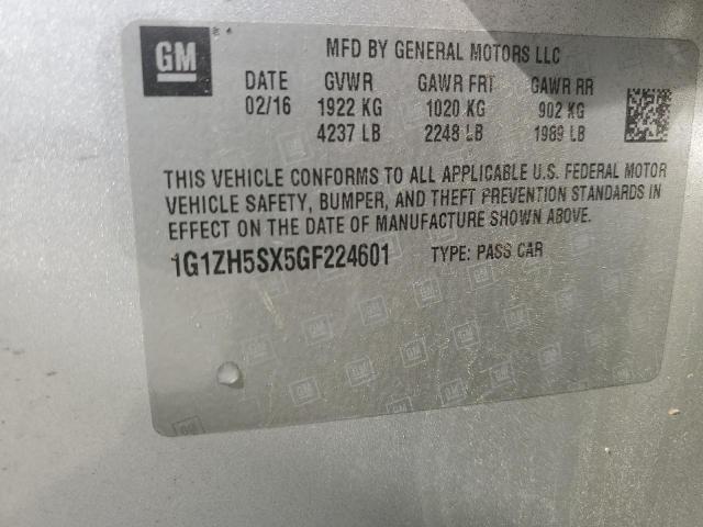 Photo 11 VIN: 1G1ZH5SX5GF224601 - CHEVROLET MALIBU 