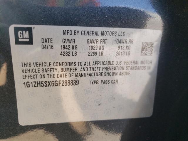 Photo 11 VIN: 1G1ZH5SX6GF288839 - CHEVROLET MALIBU PRE 