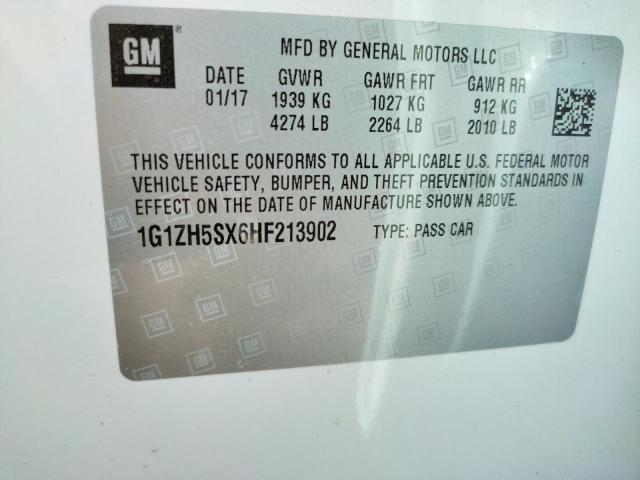 Photo 9 VIN: 1G1ZH5SX6HF213902 - CHEVROLET MALIBU PRE 