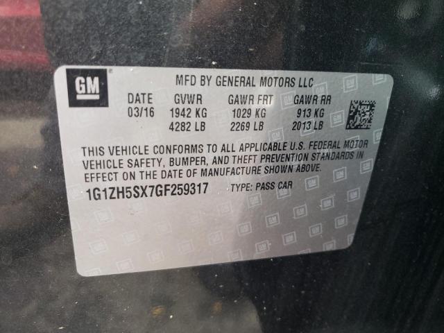 Photo 9 VIN: 1G1ZH5SX7GF259317 - CHEVROLET MALIBU PRE 