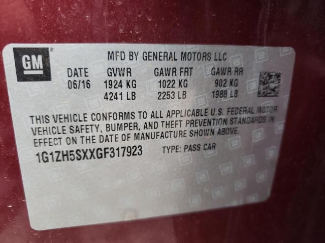 Photo 11 VIN: 1G1ZH5SXXGF317923 - CHEVROLET MALIBU 