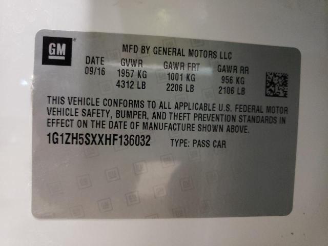 Photo 11 VIN: 1G1ZH5SXXHF136032 - CHEVROLET MALIBU PRE 