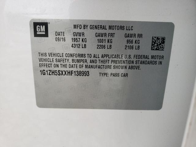 Photo 9 VIN: 1G1ZH5SXXHF138993 - CHEVROLET MALIBU PRE 