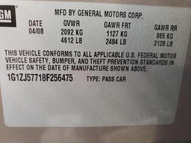 Photo 11 VIN: 1G1ZJ57718F256475 - CHEVROLET MALIBU 2LT 