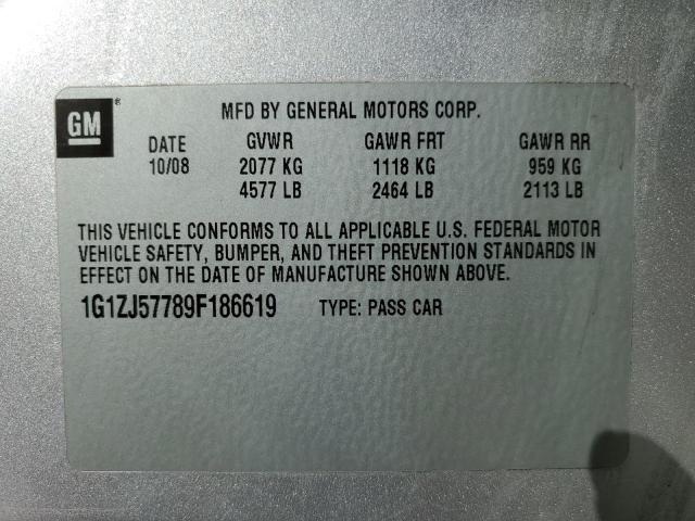 Photo 11 VIN: 1G1ZJ57789F186619 - CHEVROLET MALIBU 2LT 