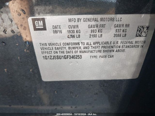 Photo 8 VIN: 1G1ZJ5SU1GF346253 - CHEVROLET MALIBU 