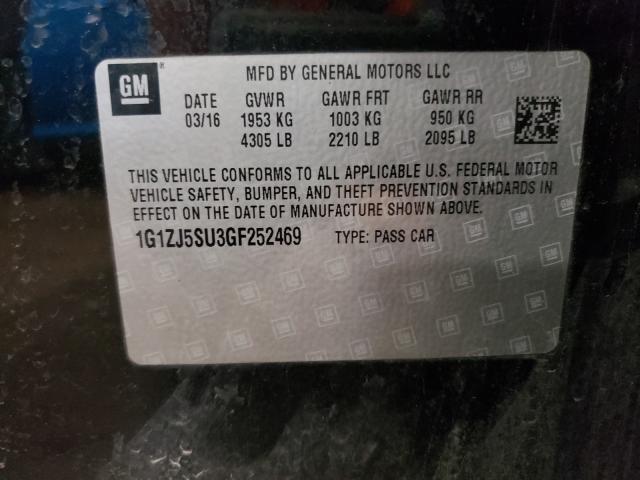 Photo 9 VIN: 1G1ZJ5SU3GF252469 - CHEVROLET MALIBU HYB 