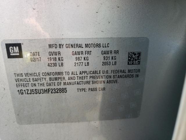 Photo 9 VIN: 1G1ZJ5SU3HF232885 - CHEVROLET MALIBU HYB 