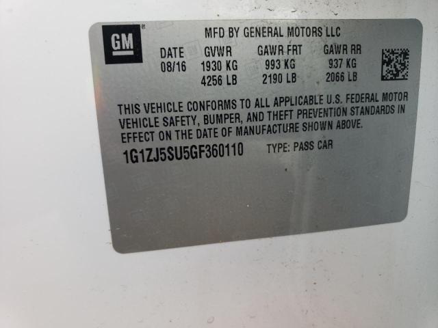 Photo 11 VIN: 1G1ZJ5SU5GF360110 - CHEVROLET MALIBU HYB 