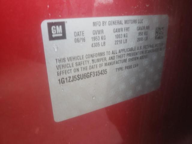 Photo 9 VIN: 1G1ZJ5SU6GF315435 - CHEVROLET MALIBU HYB 