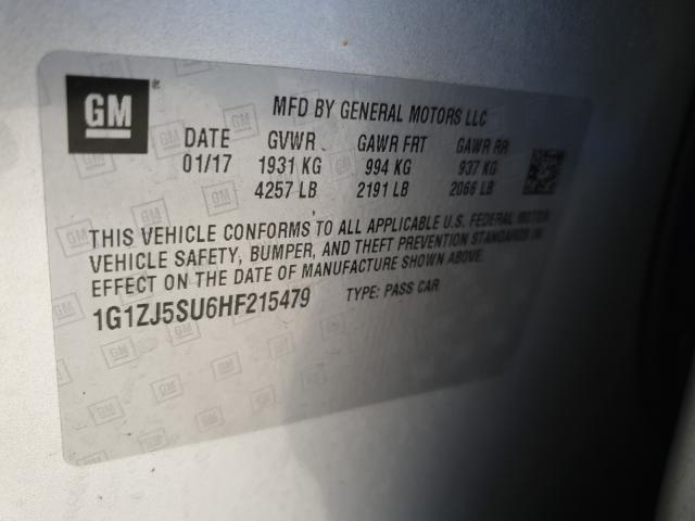 Photo 9 VIN: 1G1ZJ5SU6HF215479 - CHEVROLET MALIBU HYB 