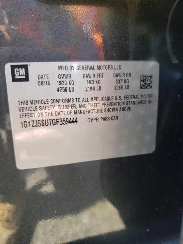 Photo 9 VIN: 1G1ZJ5SU7GF359444 - CHEVROLET MALIBU HYB 