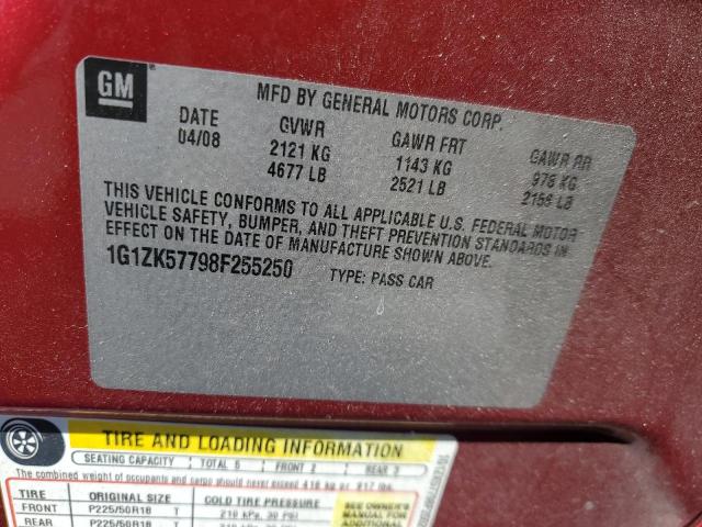 Photo 11 VIN: 1G1ZK57798F255250 - CHEVROLET MALIBU LTZ 