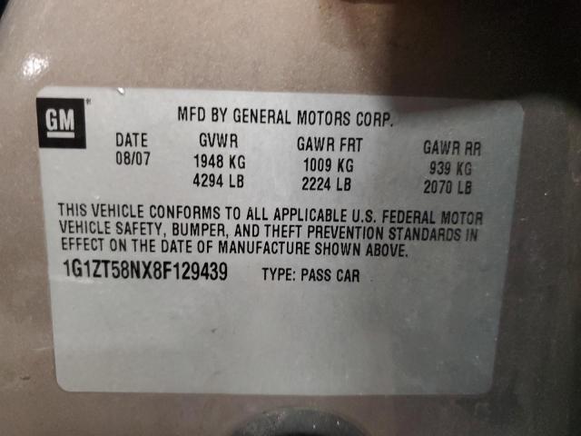 Photo 11 VIN: 1G1ZT58NX8F129439 - CHEVROLET MALIBU 