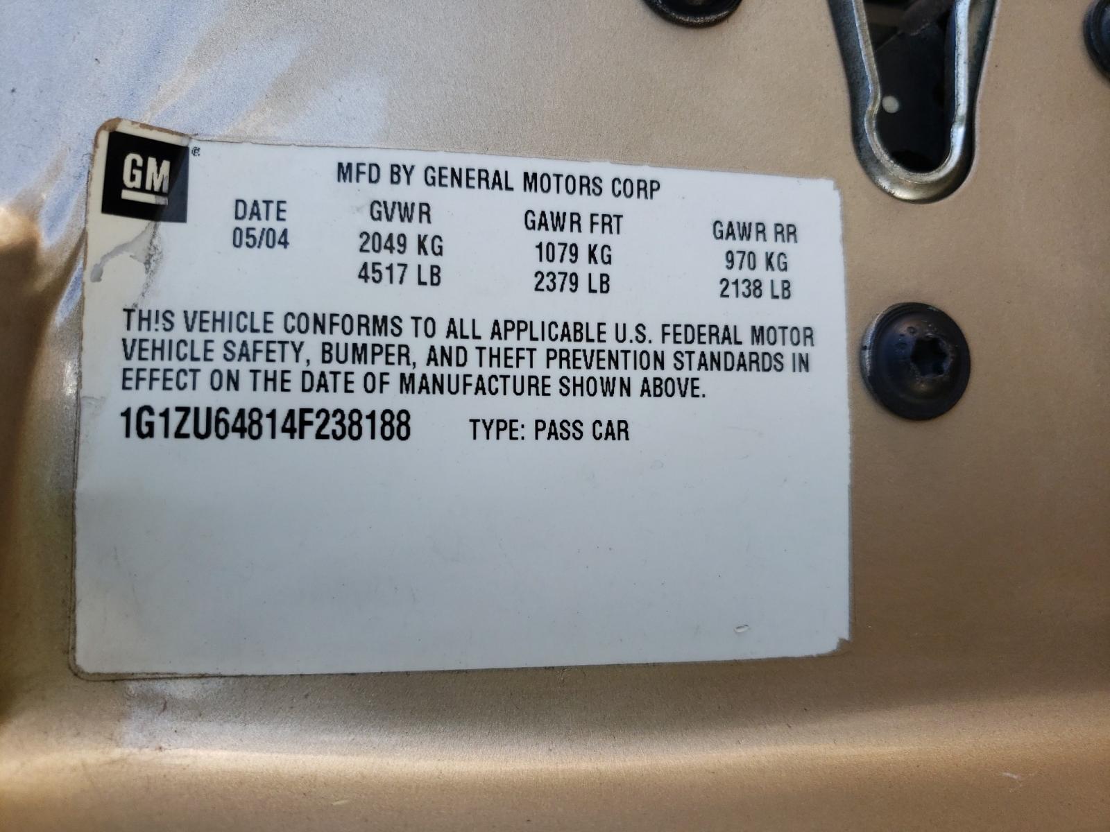 Photo 9 VIN: 1G1ZU64814F238188 - CHEVROLET MALIBU MAX 