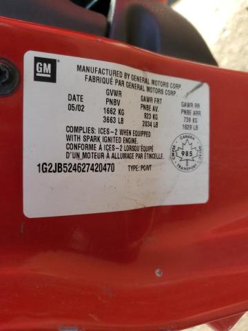 Photo 11 VIN: 1G2JB524627420470 - PONTIAC SUNFIRE SE 