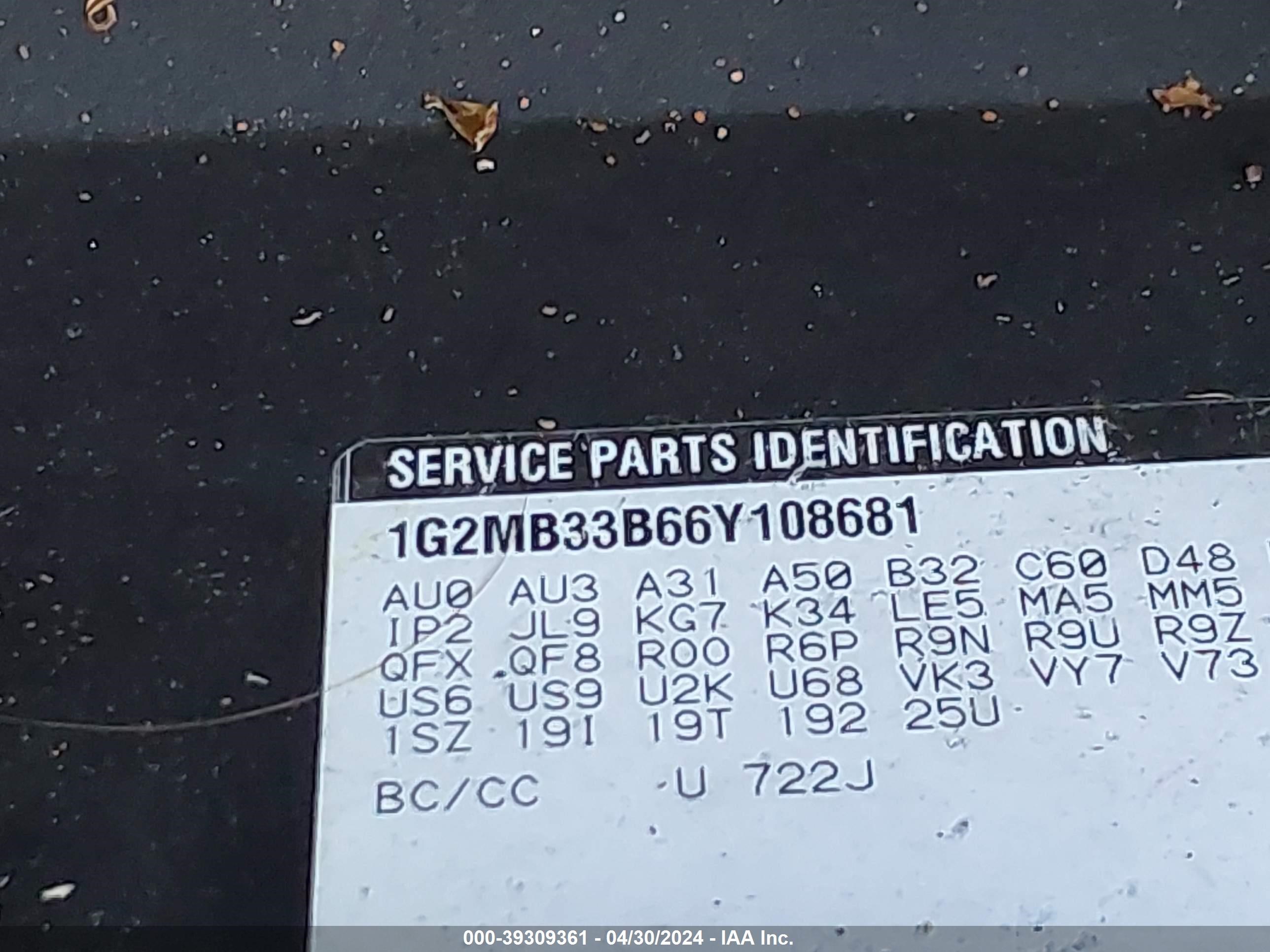 Photo 8 VIN: 1G2MB33B66Y108681 - PONTIAC SOLSTICE 