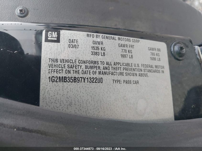 Photo 8 VIN: 1G2MB35B97Y132200 - PONTIAC SOLSTICE 