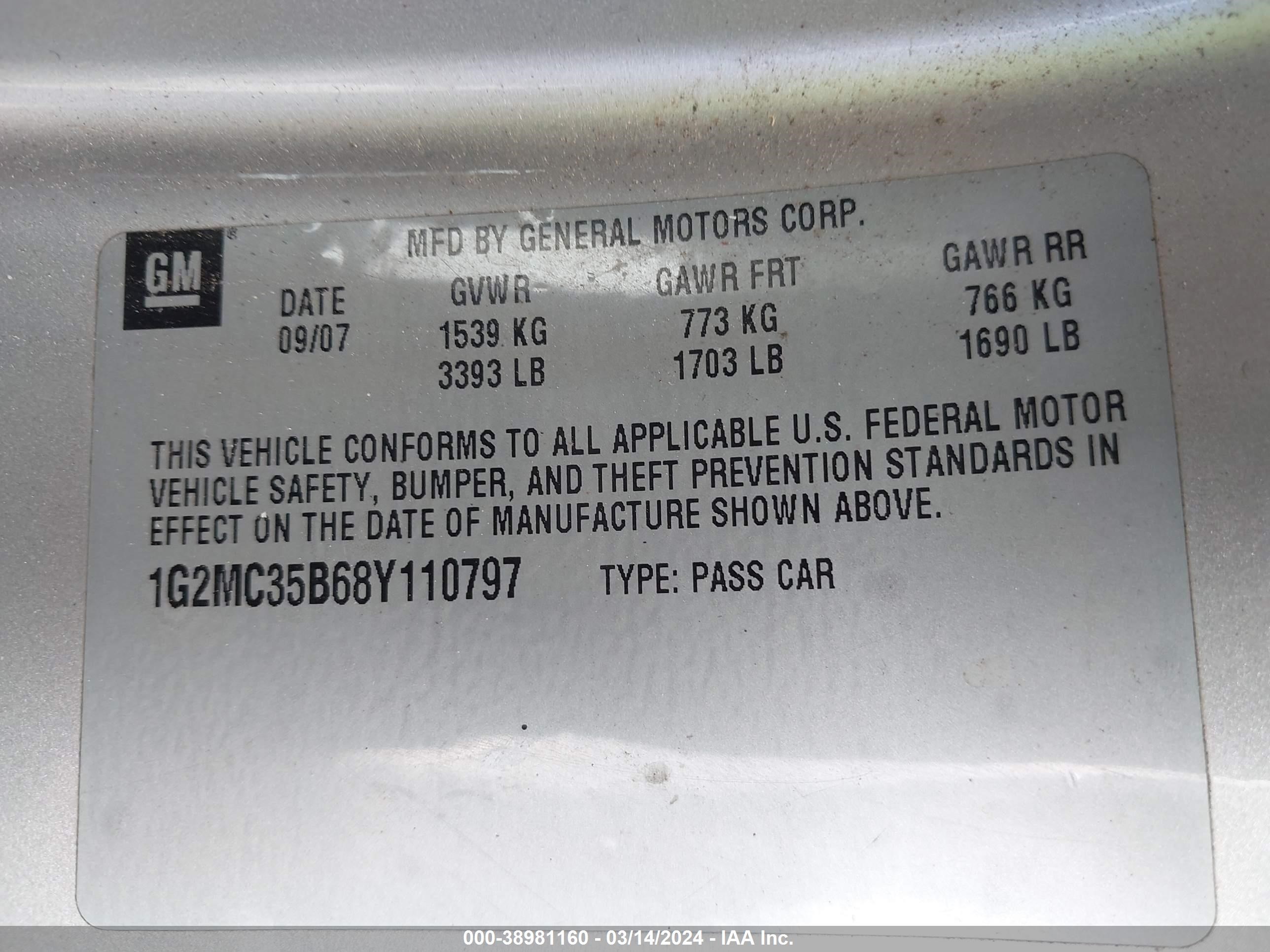 Photo 8 VIN: 1G2MC35B68Y110797 - PONTIAC SOLSTICE 