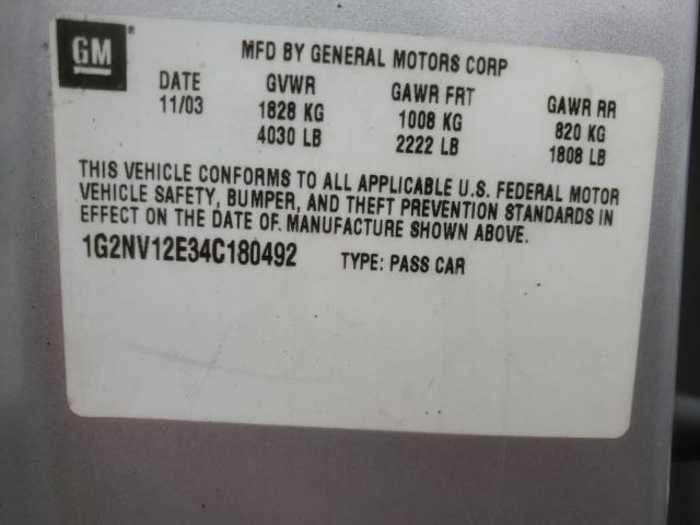 Photo 11 VIN: 1G2NV12E34C180492 - PONTIAC GRAND AM G 