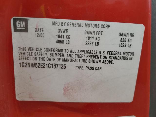 Photo 11 VIN: 1G2NW52E21C187126 - PONTIAC GRANDAM 