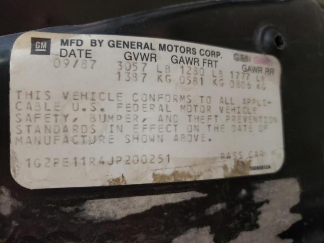 Photo 11 VIN: 1G2PE11R4JP200251 - PONTIAC FIERO 