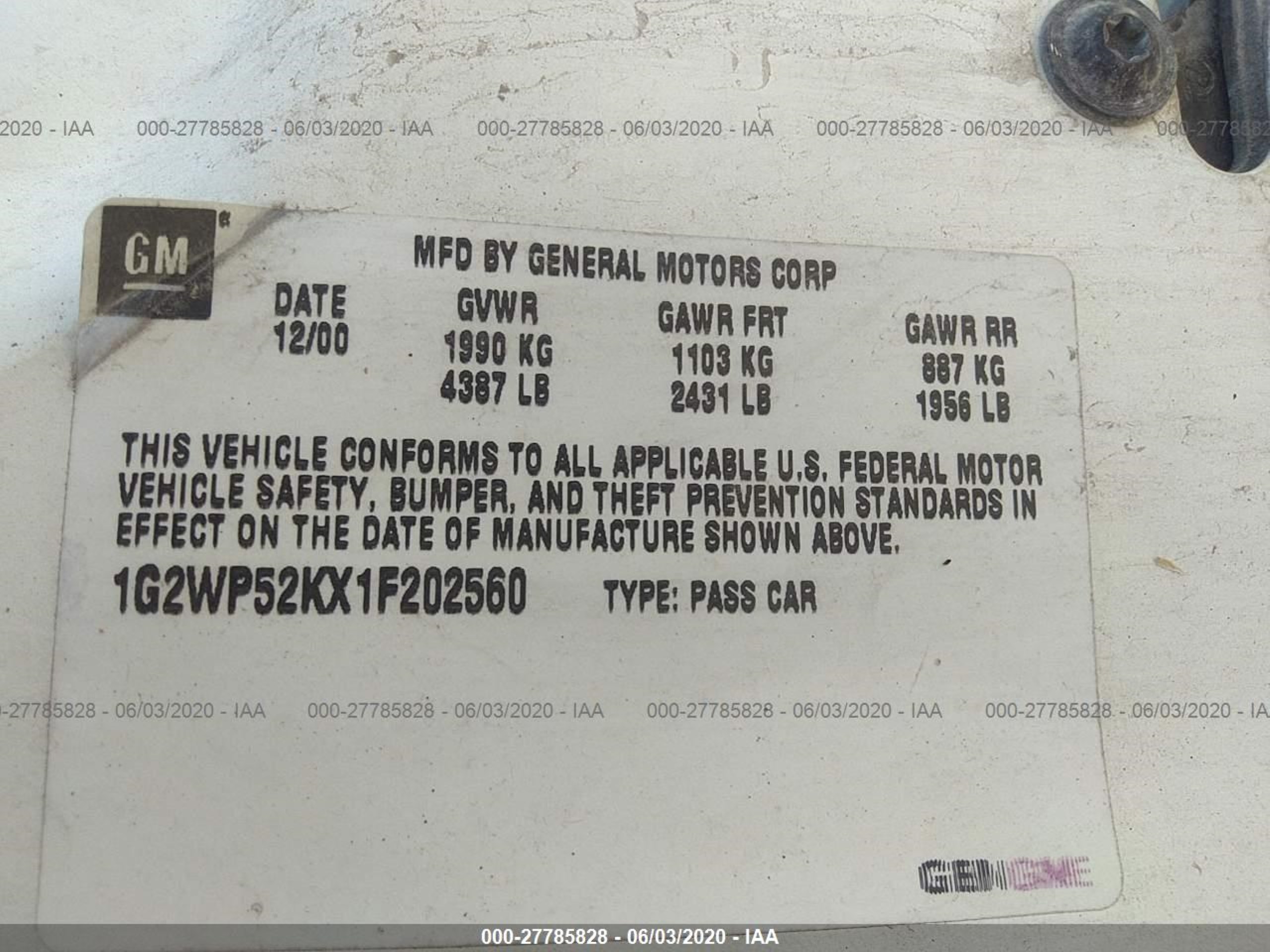 Photo 8 VIN: 1G2WP52KX1F202560 - PONTIAC GRAND PRIX 