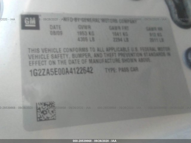 Photo 8 VIN: 1G2ZA5E00A4122642 - PONTIAC G6 