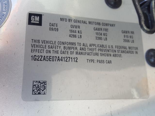 Photo 9 VIN: 1G2ZA5E07A4127112 - PONTIAC G6 