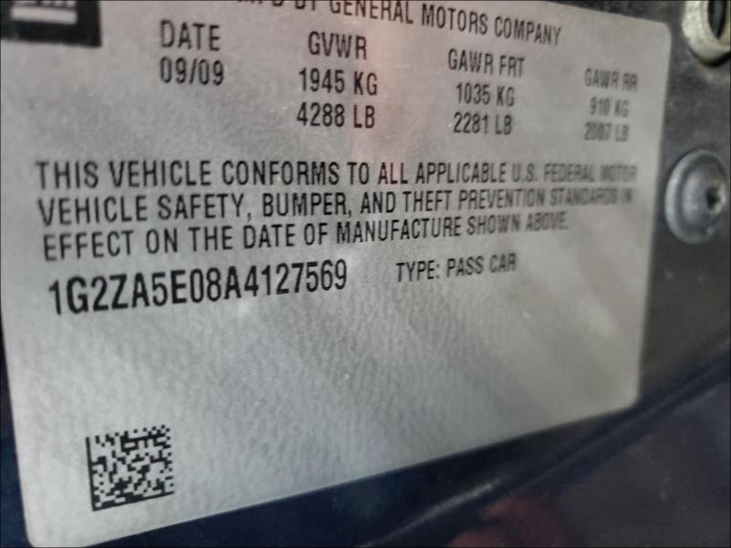 Photo 9 VIN: 1G2ZA5E08A4127569 - PONTIAC G6 