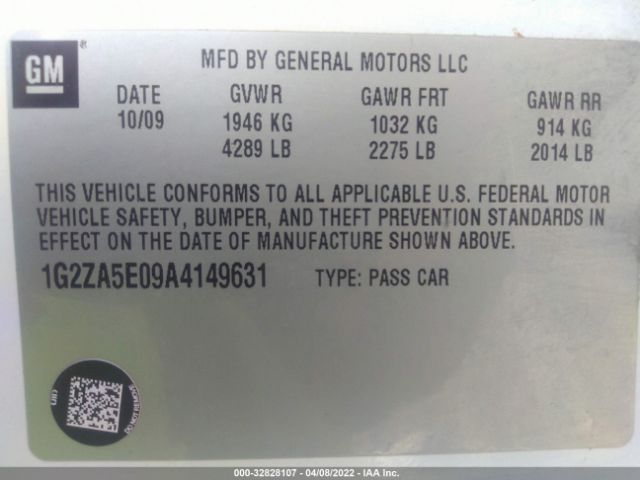 Photo 8 VIN: 1G2ZA5E09A4149631 - PONTIAC G6 