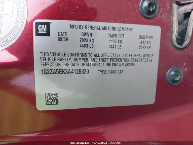 Photo 8 VIN: 1G2ZA5EK3A4128839 - PONTIAC G6 