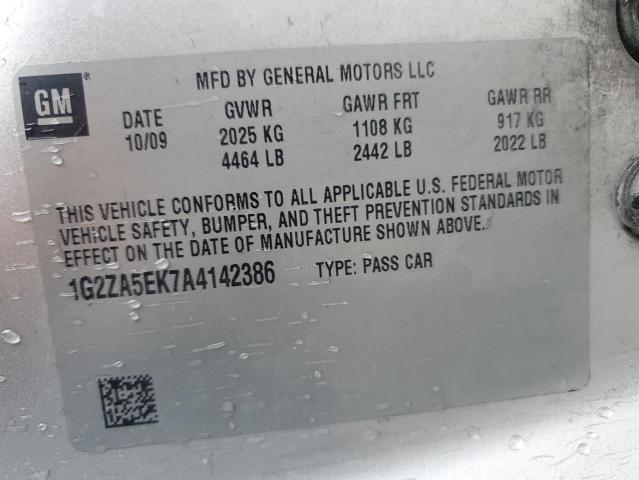 Photo 11 VIN: 1G2ZA5EK7A4142386 - PONTIAC G6 