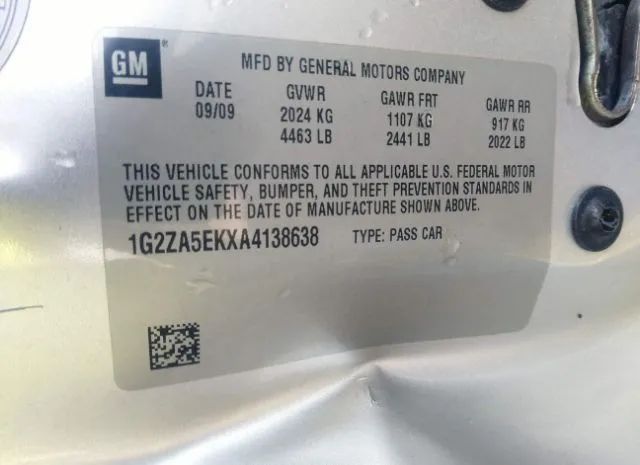 Photo 8 VIN: 1G2ZA5EKXA4138638 - PONTIAC G6 