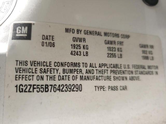 Photo 9 VIN: 1G2ZF55B764239290 - PONTIAC G6 SE 