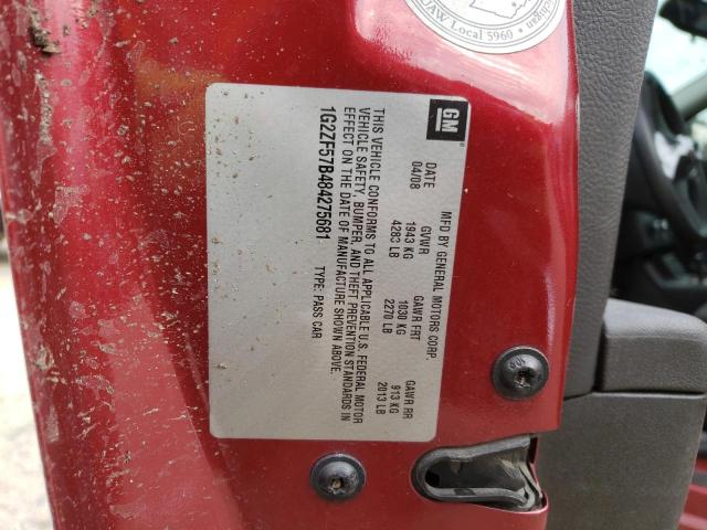 Photo 9 VIN: 1G2ZF57B484275681 - PONTIAC G6 