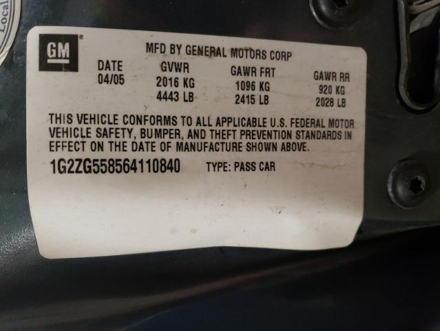 Photo 12 VIN: 1G2ZG558564110840 - PONTIAC G6 SE1 