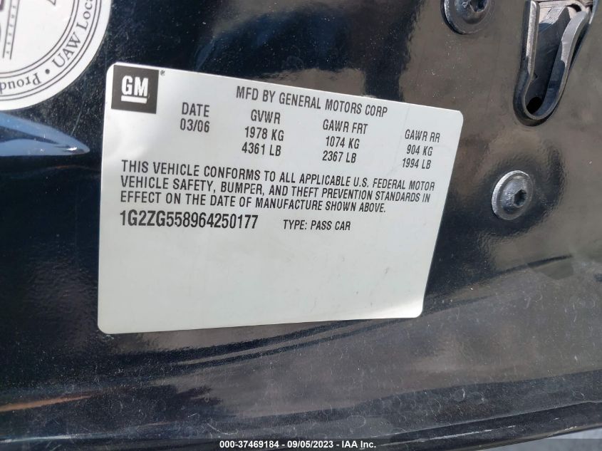 Photo 8 VIN: 1G2ZG558964250177 - PONTIAC G6 