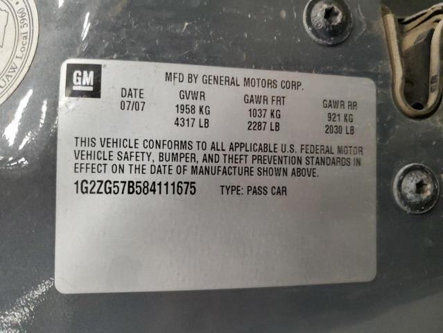 Photo 12 VIN: 1G2ZG57B584111675 - PONTIAC G6 BASE 